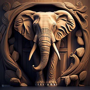 3D модель Знаменитое животное слон Габи (STL)
